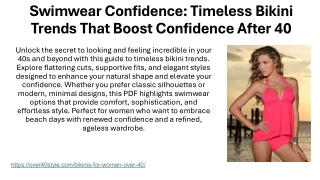 Swimwear Confidence: Timeless Bikini Trends That Boost Confidence After 40
