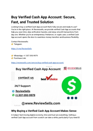 Buy Verified Cash App Account