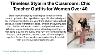 Timeless Style in the Classroom: Professional & Stylish Outfit Inspiration