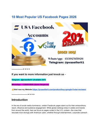 10 Most Popular US Facebook Pages 2026