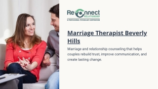 Marriage Therapist Beverly Hills