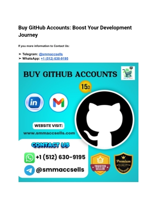 Buy GitHub Accounts