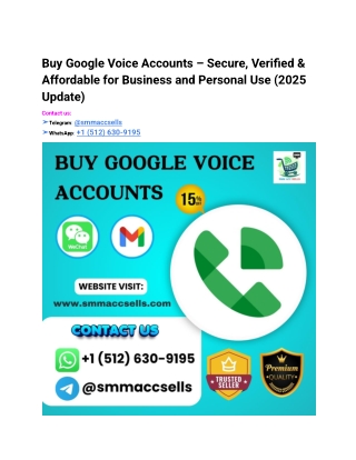 Buy Google Voice Accounts