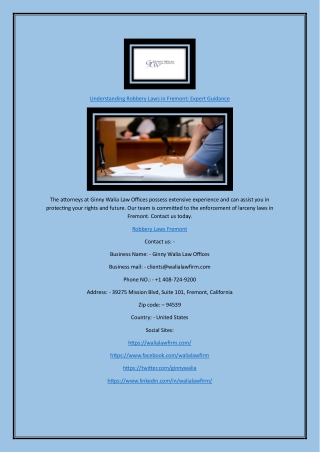 Understanding Robbery Laws in Fremont: Expert Guidance