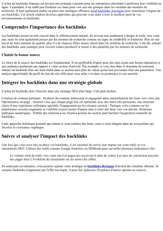 Conseils pour maximiser votre visibilité après avoir acheté des backlinks frança