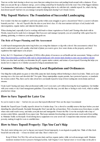 What to Do with Topsoil During Land Clearing: A Practical Guide