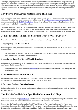 Avoiding Pitfalls When Choosing Small Business Insurance