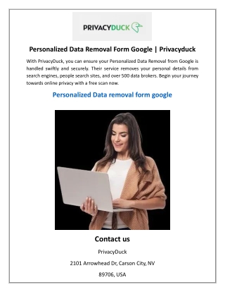 Personalized Data Removal Form Google  Privacyduck