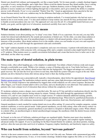 Sedation Dentistry Explained by the Best Oxnard Dentist