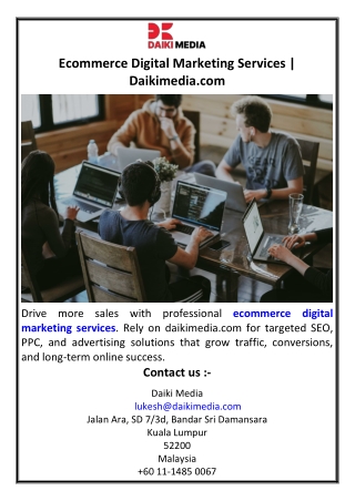 Ecommerce Digital Marketing Services