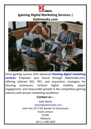 Igaming Digital Marketing Services