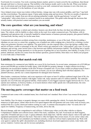 Commercial Auto Insurance for Food Trucks: A Practical Guide