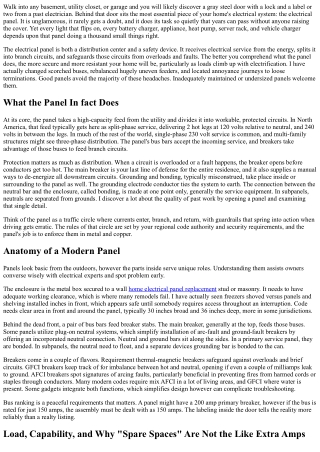 The Function of the Electrical Panel in Home Electrical Systems