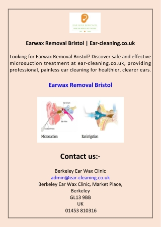 Earwax Removal Bristol Ear-cleaning.co.uk