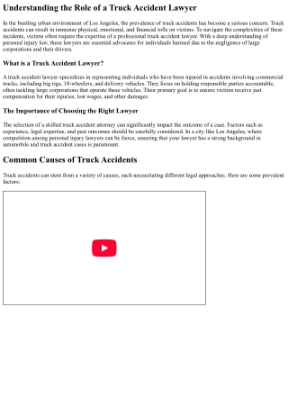 Truck Accident Lawyer: Defending Victims Against Corporations