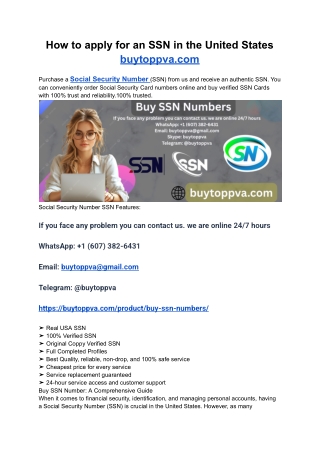 How to apply for an SSN in the United States buytoppva.com