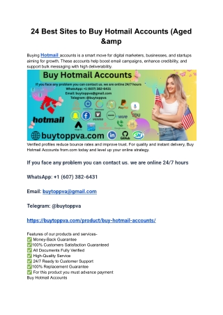 24 Best Sites to Buy Hotmail Accounts (Aged &amp