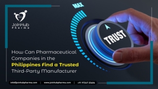 How Can Pharmaceutical Companies in Philippines Find a Third-Party Manufacturer