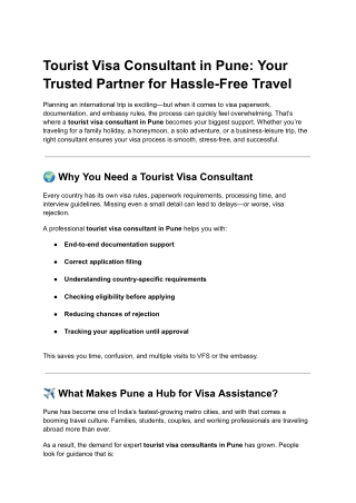 Tourist Visa Consultant in Pune_ Your Trusted Partner for Hassle-Free Travel