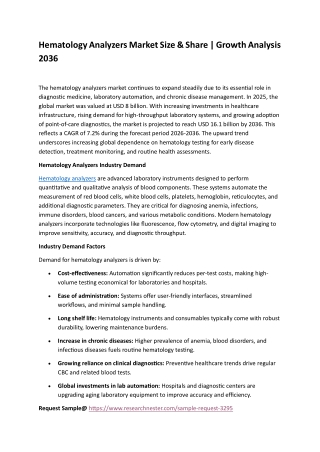 Hematology Analyzers Market