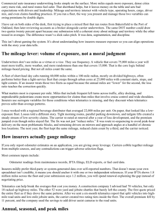 How Mileage and Territory Affect Commercial Auto Insurance Rates