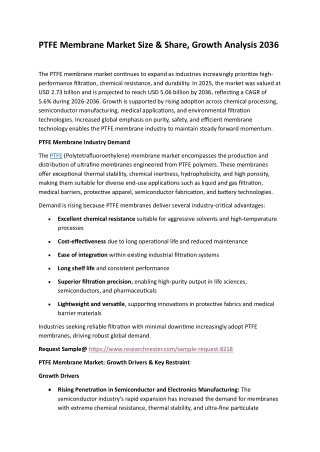 PTFE Membrane Market