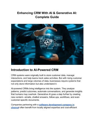 21 Enhancing CRM With AI & Generative AI Complete Guide