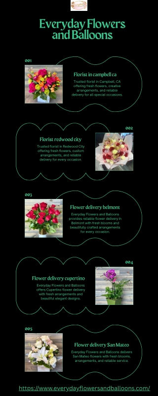 Everyday Flowers and Balloons Best Florist in Redwood City