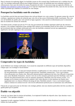 Développer une stratégie multicanale qui intègre plusieurs sources de backlink.