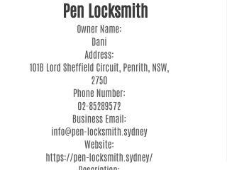 Pen Locksmith