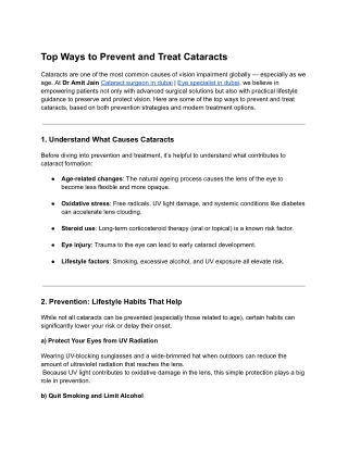 cataract surgeon in dubai - Dr. Amit Jain
