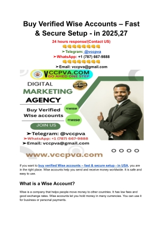 Buy Verified Wise Accounts – Fast & Secure Setup - in 2025,27