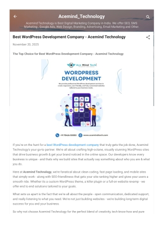 Best Wordpress Development Company