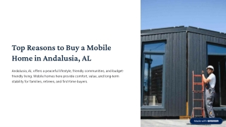 Top Reasons to Buy a Mobile Home in Andalusia AL