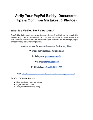 Verify Your PayPal Safely_ Documents, Tips & Common Mistakes