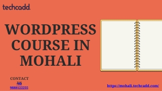 Best WordPress Course in Mohali | Website Development Training - techcadd