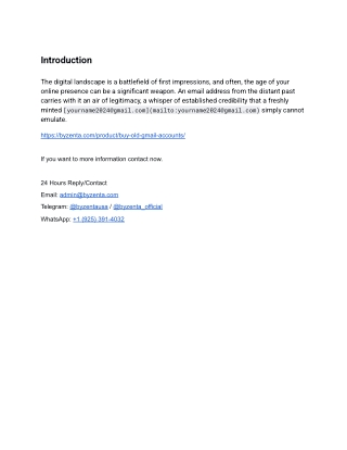 How to Safely Purchase an Old Gmail Account Online