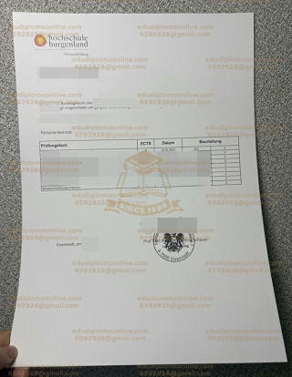 Buy a fake hochschule burgenland transcript with good marks