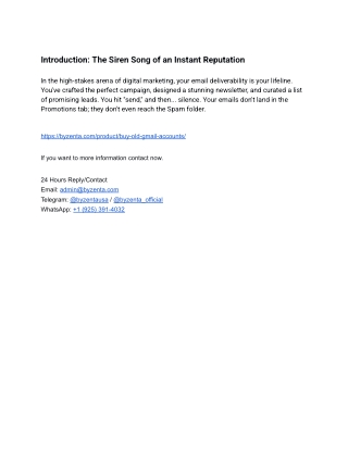 The Quick Fix for Gmail Warm-Up_ Buy an Old Account