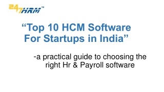 Top 10 HCM Software for Startups in India