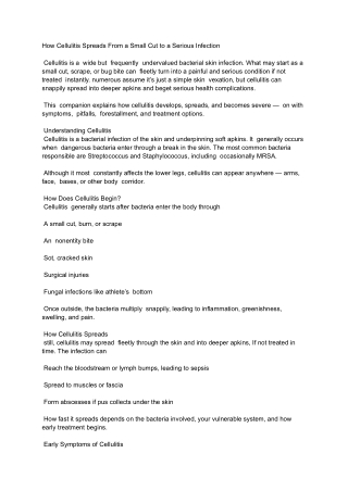 celllulitis disease treatment