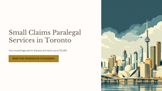 Why a Small Claims Paralegal Toronto is Essential for Your Legal Case