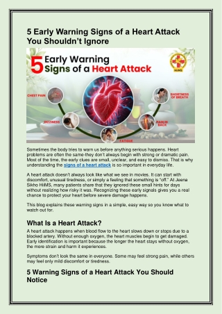 Major Signs of a Heart Attack You Must Notice Immediately