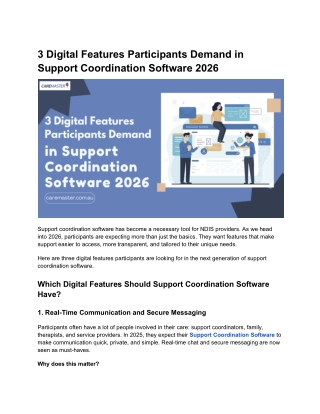 3 Digital Features Participants Demand in Support Coordination Software 2026