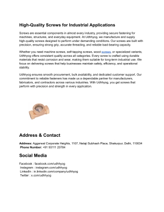 High-Quality Screws for Industrial Applications (1)