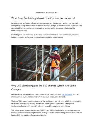 What Does Scaffolding Mean in the Construction Industry