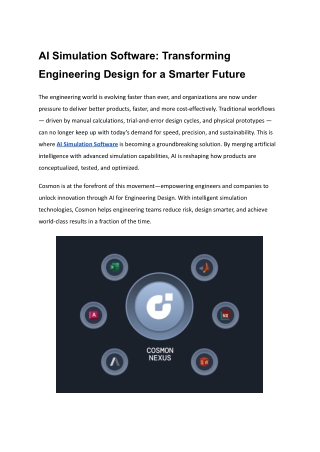 AI Simulation Software_ Transforming Engineering Design for a Smarter Future