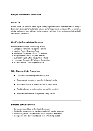 Pooja Consultant in Edmonton pdf