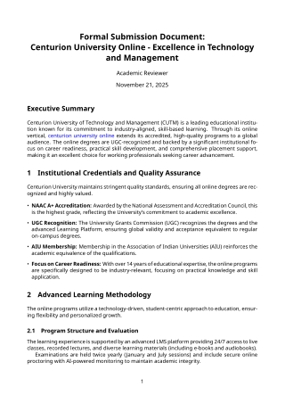 Centurion University Online Submission