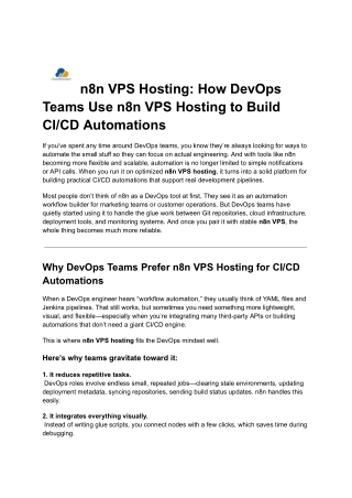 n8n VPS Hosting_ How DevOps Teams Use n8n VPS Hosting to Build CI_CD Automations